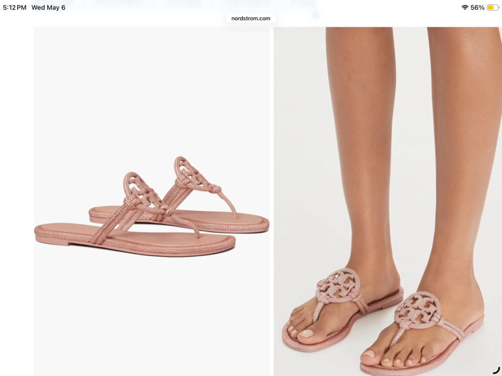 NIB Tory Burch soft pave miller Knotted sandal mave
